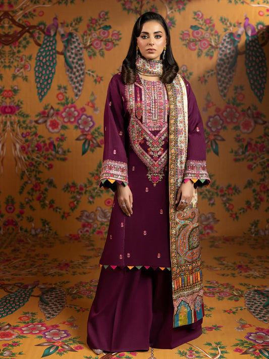 MISHA Winter 3PC Dhanak Embroidered Suite -AC0728
