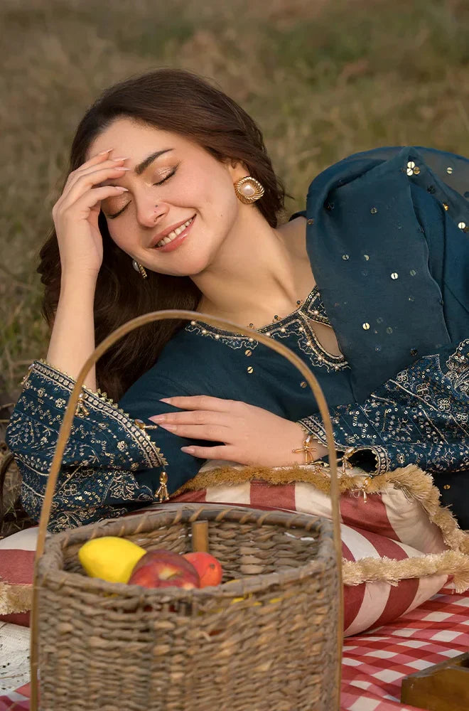 Qalamkar - Summer 3PC Lawn Emb Suit -AC0135