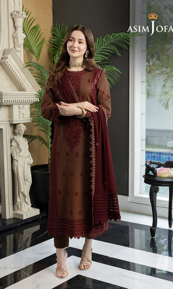 Asim Jofa - Summer 3PC Embroidered Lawn Suit -AC5601