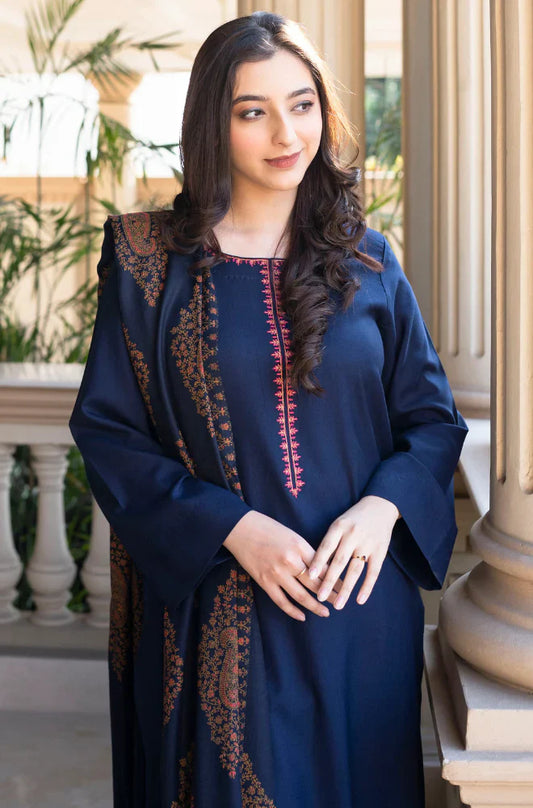 AISLING-Winter 3PC Dhanak Embroidered Suit -AC0722