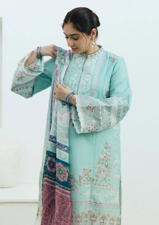 ZARA SHAHJAHAN Winter 3PC Dhanak Embroidered Suite -AC0726