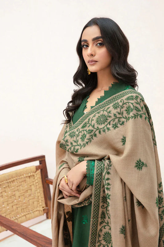 ASLING Winter Dhannak Embroidered 3pc Suite -AC0234