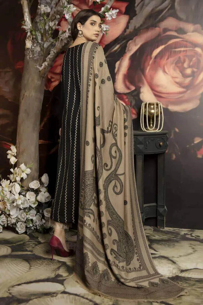 CHARIZMA Winter 3pc Unstitched Heavy Embroidered Dhanak Suite -AC2145