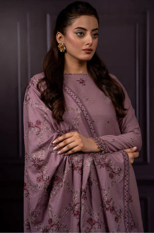 AZURE Winter 3PC Dhanak Embroidered Suit -AC0722