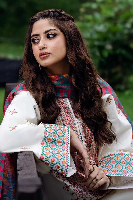 SAPPHIRE Winter 3PC DKHANAK EMBRIDERED Suite -AC0147