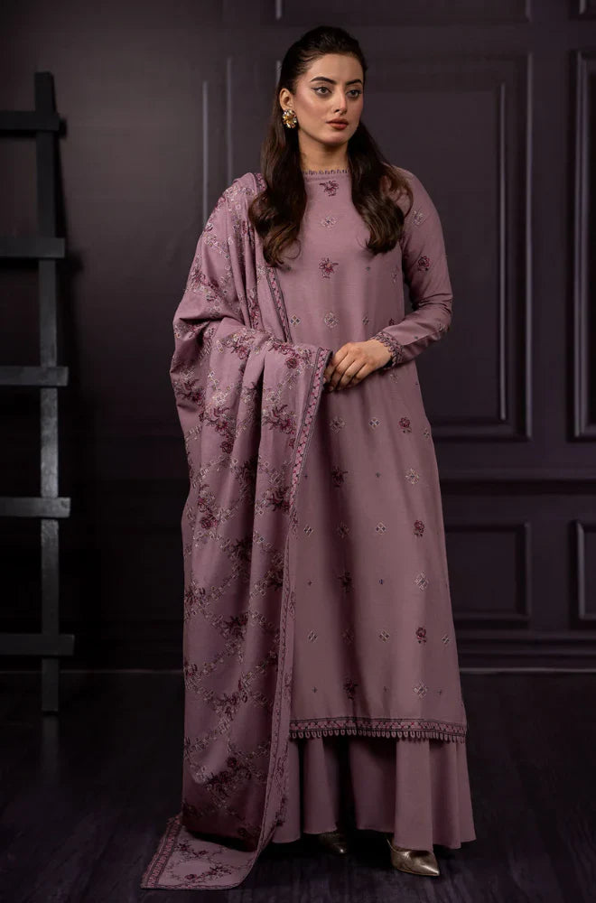 AZURE Winter 3PC Dhanak Embroidered Suit -AC0722