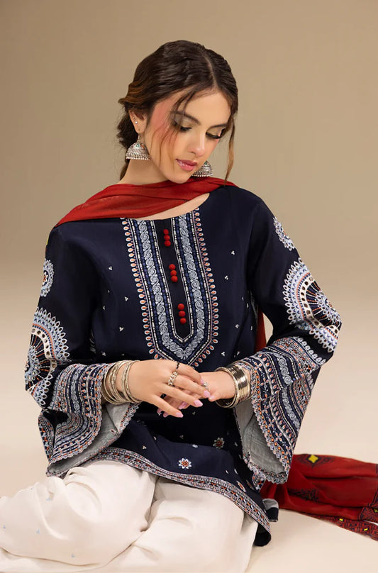 JAZMIN Winter 3PC Dhanak Embroidered Suit (Unstitched) -AC0432
