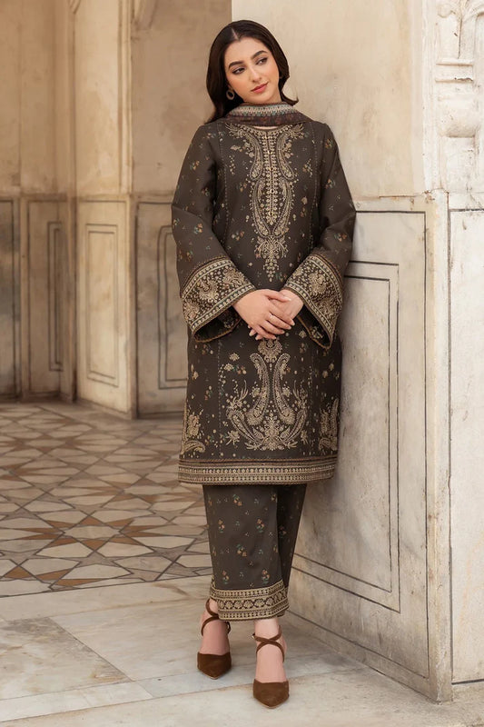 BORAQUE Winter 3PC Embroidered Dhanak Suite -AC0719