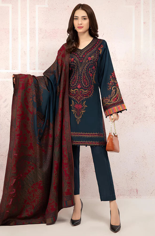 MARIA.B. Winter 3PC Khaddar Embroidered Suite -AC0592