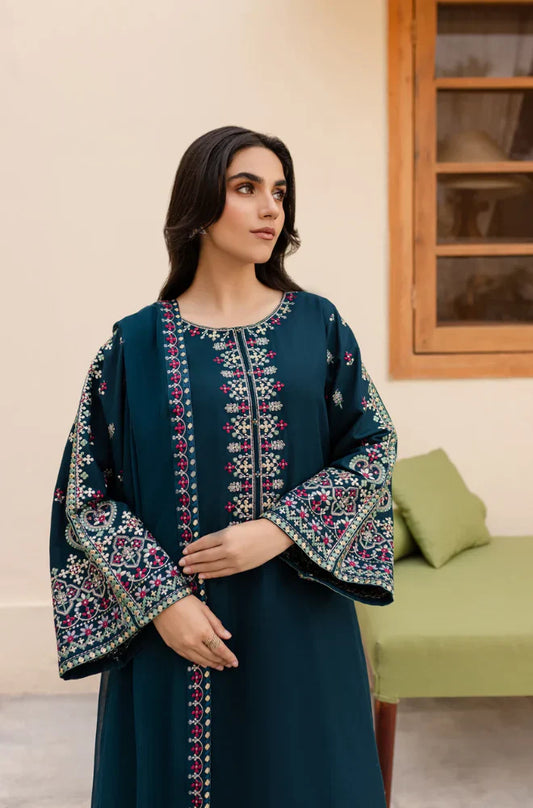 BATIK Winter 3PC Dhannak Embroidered Suite -AC0718