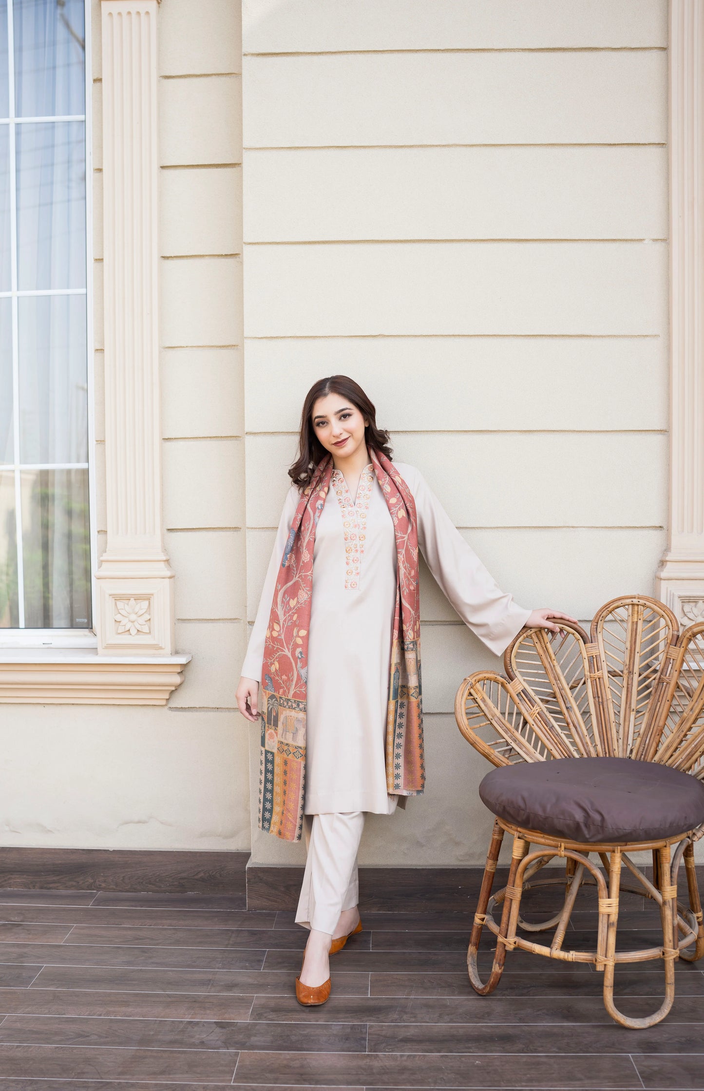 AISLING-Winter 3PC Dhanak Embroidered Suit -AC0723