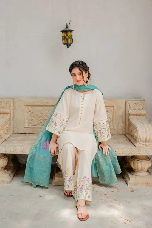 AISLING Winter 3pcs Unstitched Embroidered Dhanak Suite -AC0688