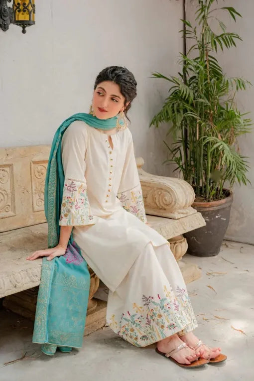 AISLING Winter 3pcs Unstitched Embroidered Dhanak Suite -AC0688