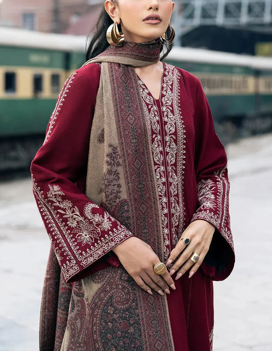 SAPPHIRE Winter Embroidered 3pc Dhanak Suite -AC0708