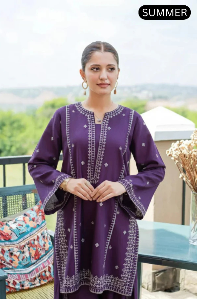 Urge - Summer 2PC Lawn Embroidered Suit - AC0830 B