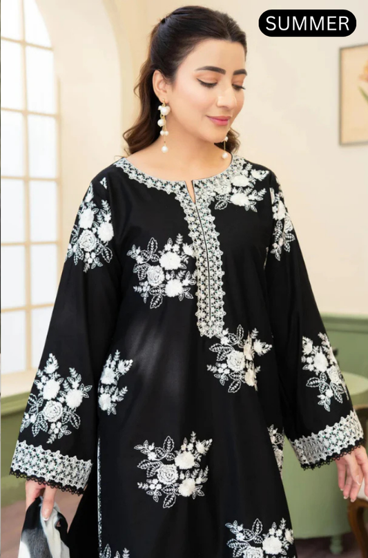 NUREH - Summer 3PC Lawn Full Embroidered Suit - AC0201