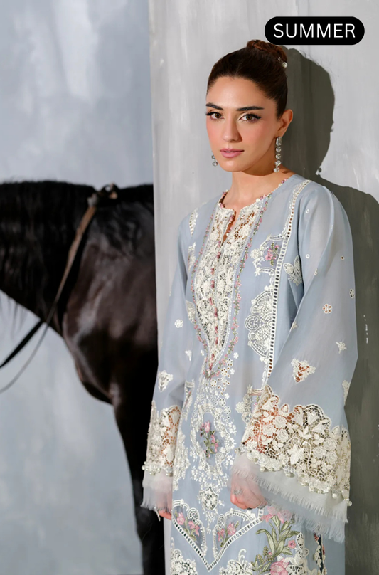 Elaf - Summer 3PC Emb Luxury Lawn Suit -AC4008