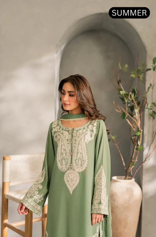 Mirana - Summer 3PC Lawn Embroidered Suit - AC0296