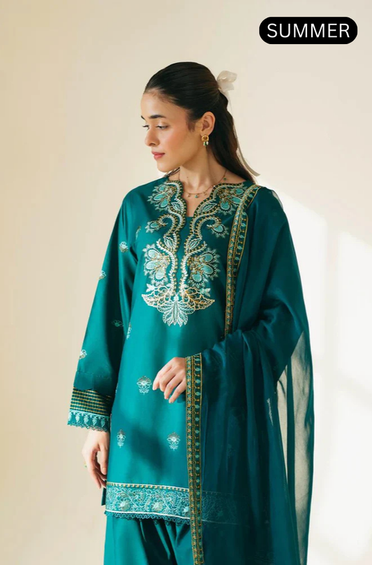 Cross Stich - Summer 3PC Lawn Embr Suit -AC0835