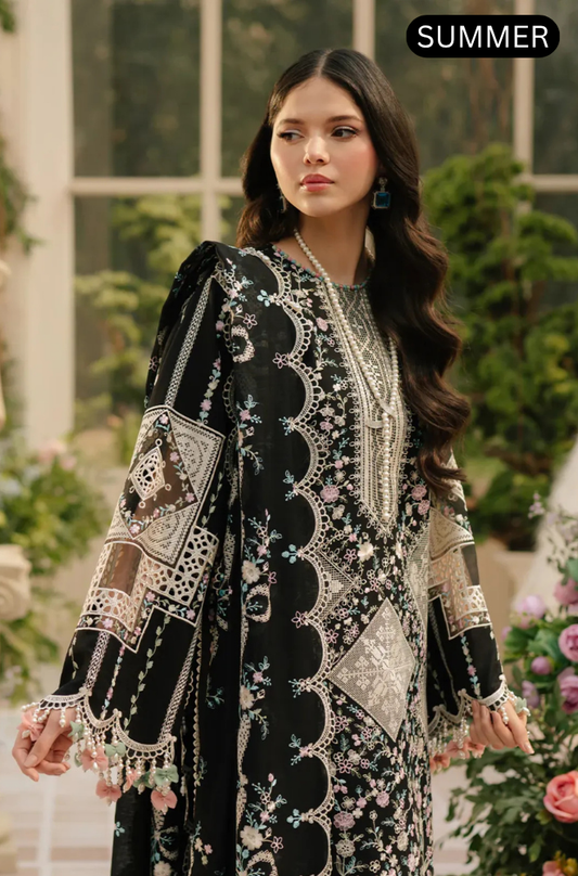 Bin Ilyas - Summer 3PC Embroidered Lawn Suit - AC0103