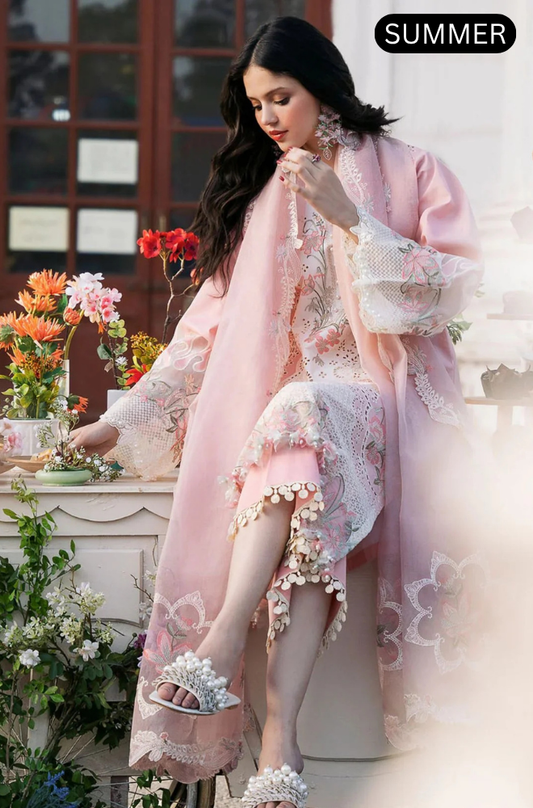 Bin ILyas - Summer 3PC Chikenkari Emb Lawn Suit -AC0216