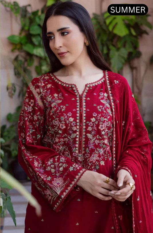 BATIK - Summer 3PC Lawn Embroidered Suit - AC0199