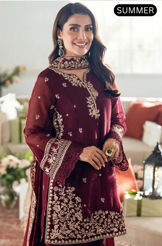 BATIK - Summer 3PC Lawn Embroidered Suit - AC0298
