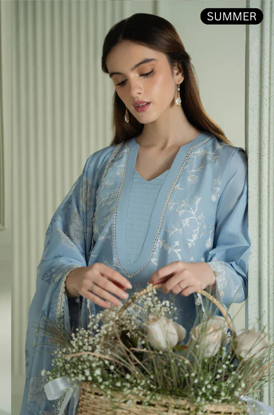 Cross Stitch - Summer 3PC Lawn Emb Suit -AC0110