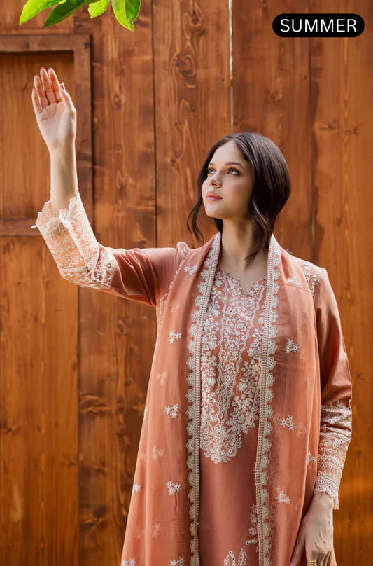 Batik - Summer 3PC Lawn Embroidered Suit -AC0114