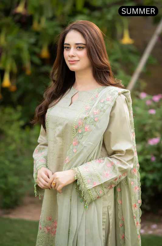 Mushq - Summer 3PC Lawn Embroidered Suit -AC1132