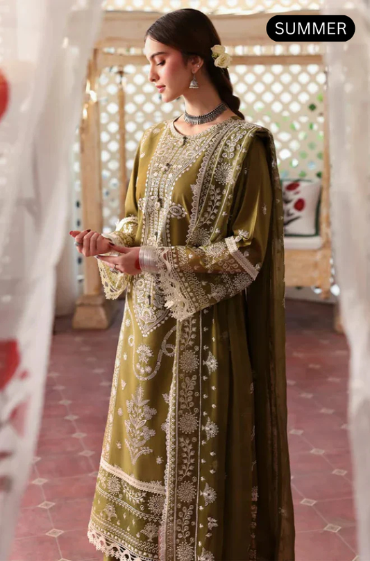 MAHNUR - Summer 3PC Lawn Embroidered Suit -AC019