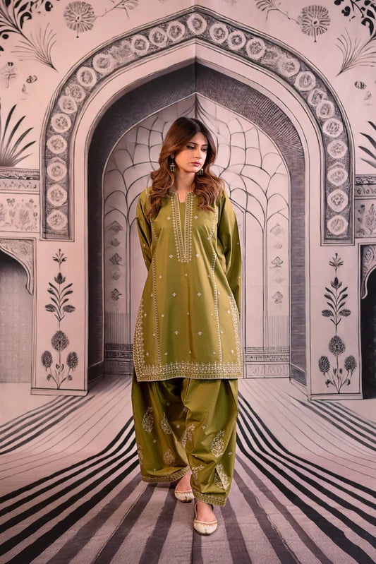 URGE Winter 3PC DHANAK EMBROIDERED SUITE -AC0707