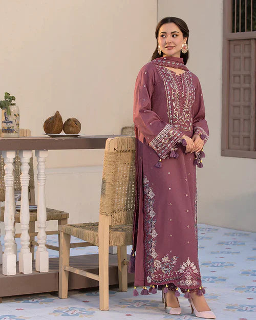ALLYS Winter 3PC Dhanak Full Embroidered Suite -AC0447