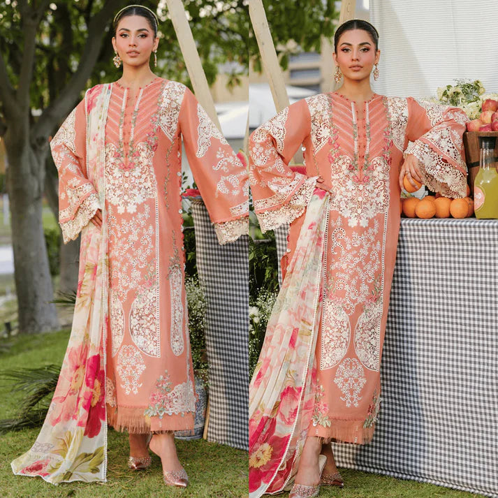 Elaf - Summer 3PC Chikenkari Emb Lawn Suit -AC0320