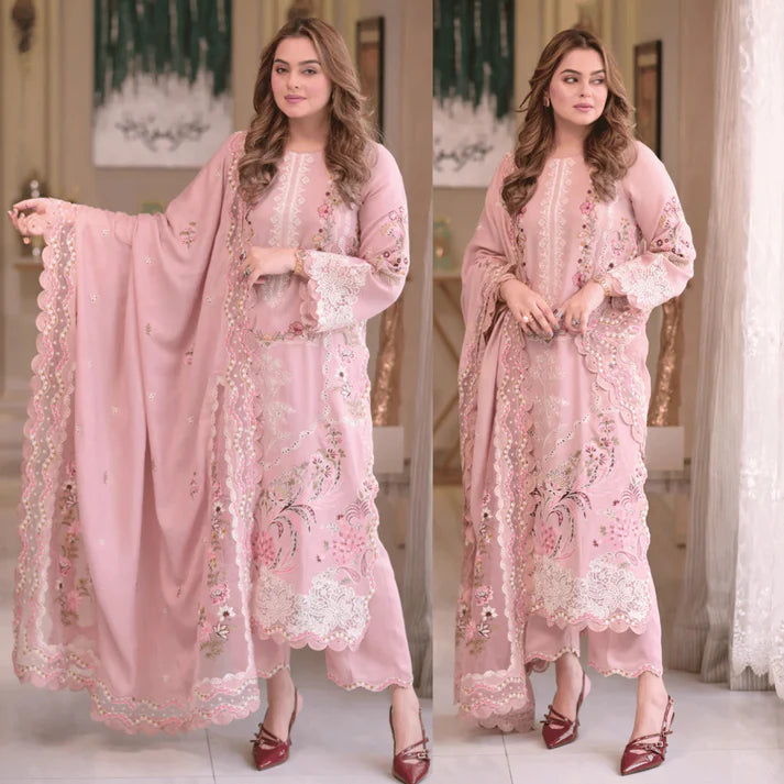 ANEELA’S - Summer 3PC Lawn Luxury Emb Suit - AC0326
