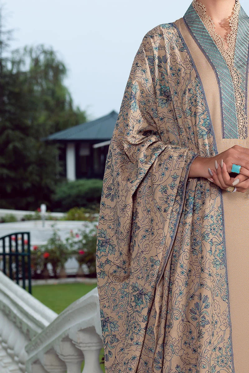 BAREEZE Winter Embroidered Dhanak 3pc Suite -AC0189