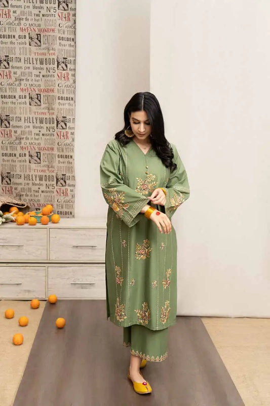 URGE Winter 3PC Dhanak EMBROIDERED Suite -AC021