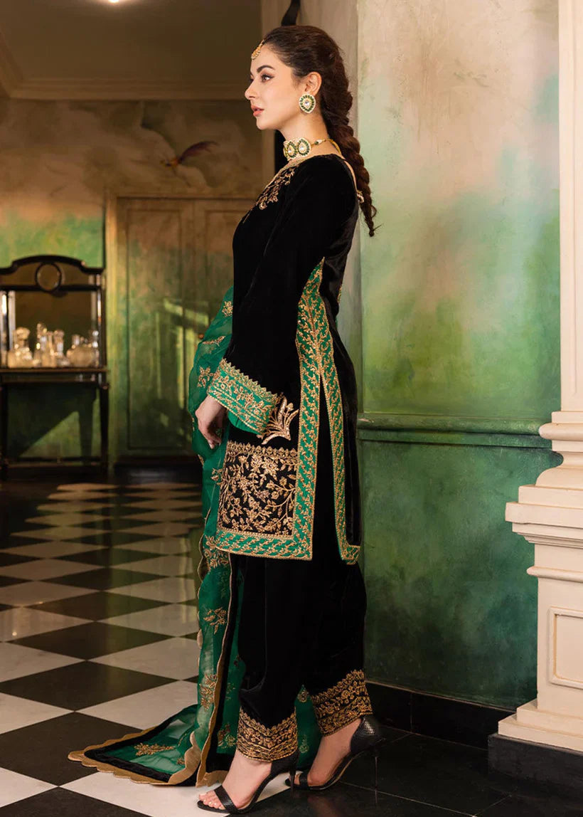 ASIM JOFA Winter 3-Piece Unstitched Heavy Embroidered Velvet Suite -AC040