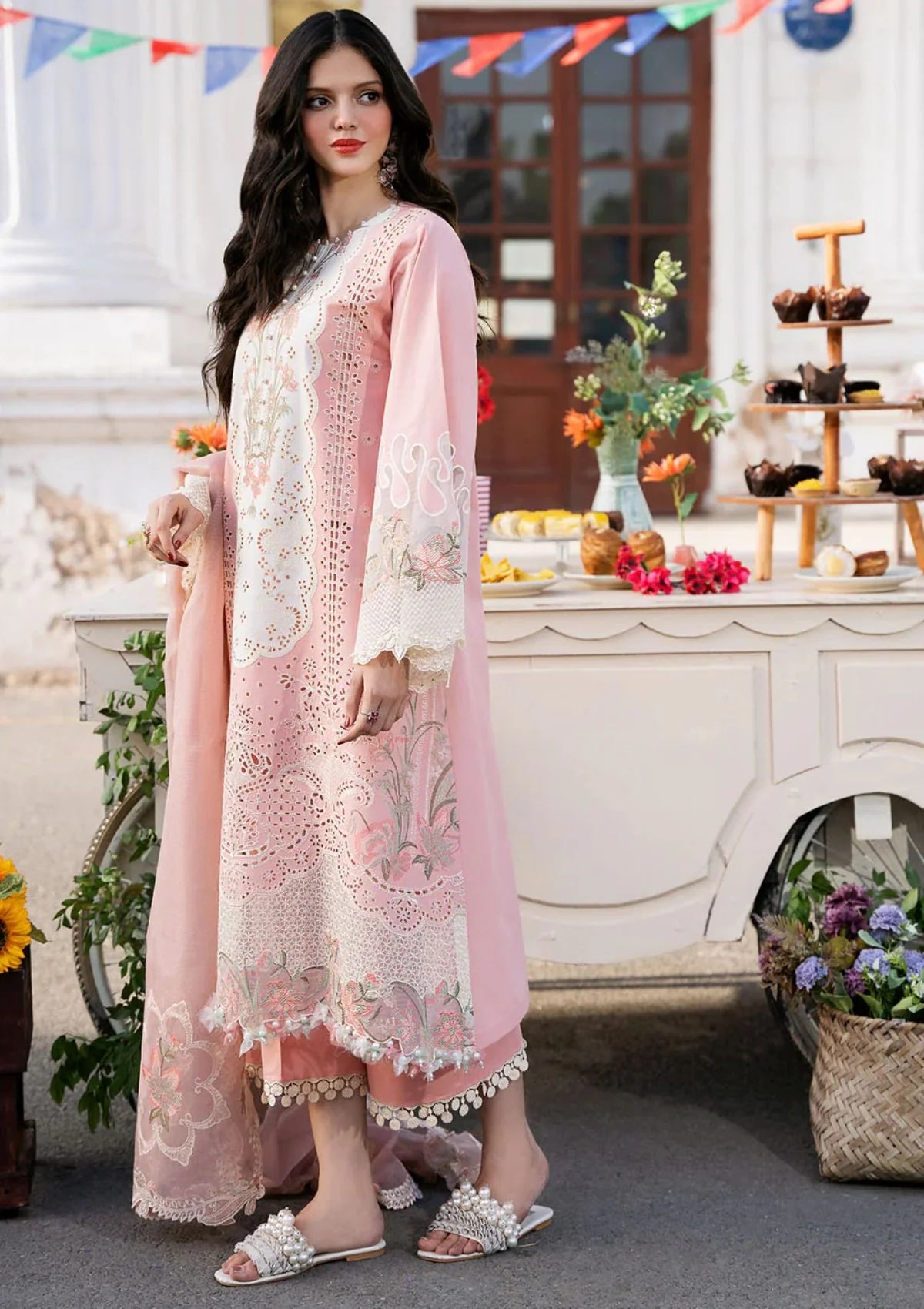 Bin ILyas - Summer 3PC Chikenkari Emb Lawn Suit -AC0216