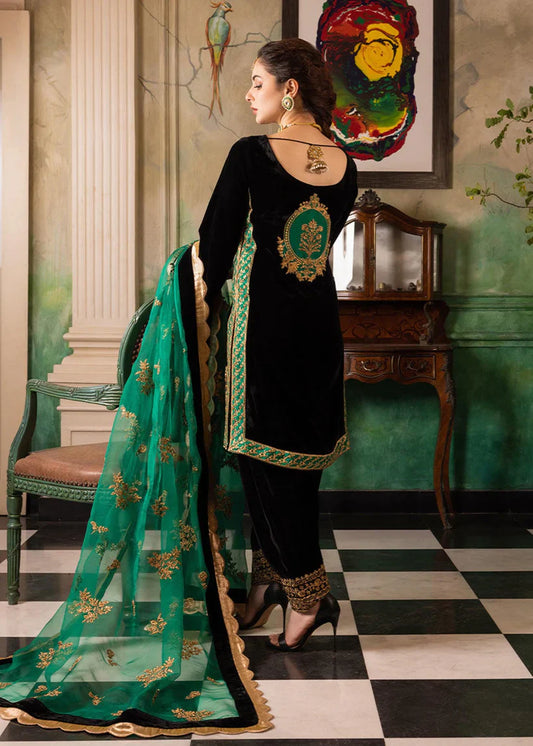 ASIM JOFA Winter 3-Piece Unstitched Heavy Embroidered Velvet Suite -AC040