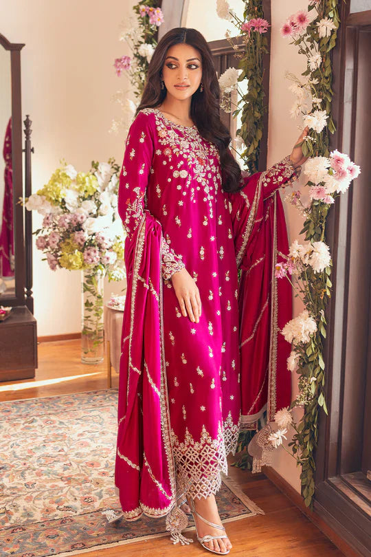 SUNNiA MANAHiL Winter 3pc Heavy Embroidered Dhanak Suite -AC0456
