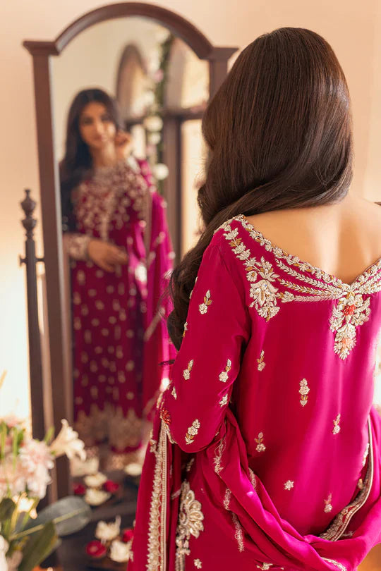 SUNNiA MANAHiL Winter 3pc Heavy Embroidered Dhanak Suite -AC0456