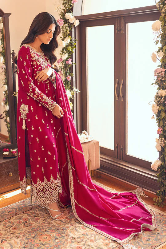 SUNNiA MANAHiL Winter 3pc Heavy Embroidered Dhanak Suite -AC0456