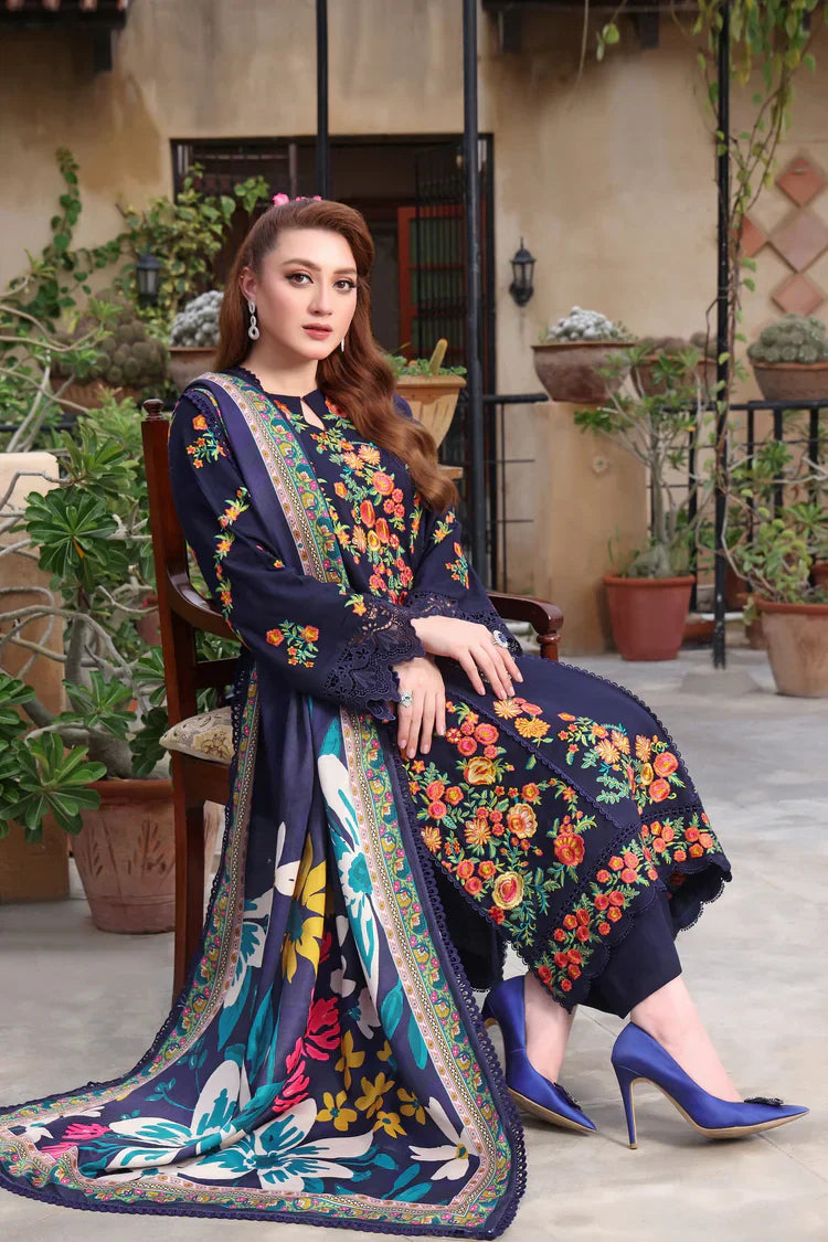 Aneela's - Summer 3PC Lawn Embr Suit -AC0733