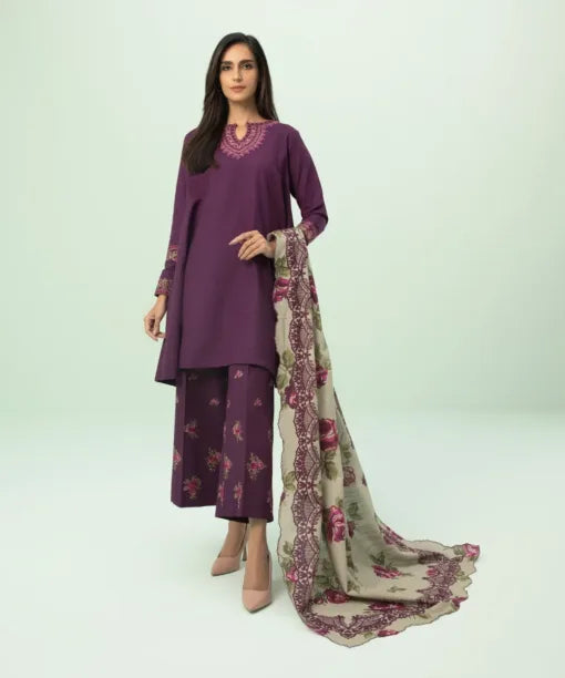 AISLING Winter Dhanak 3Pcs Embroidered Suite-AC0699