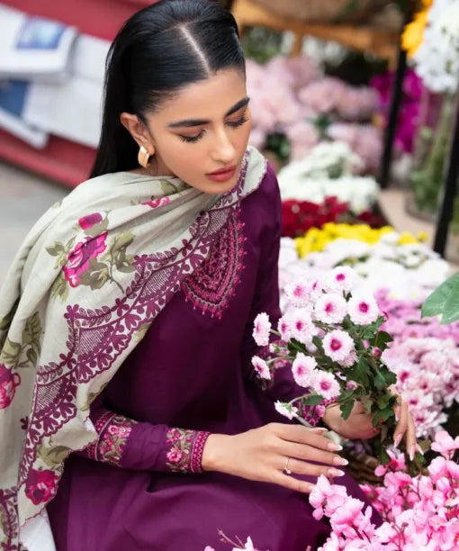 AISLING Winter Dhanak 3Pcs Embroidered Suite-AC0699