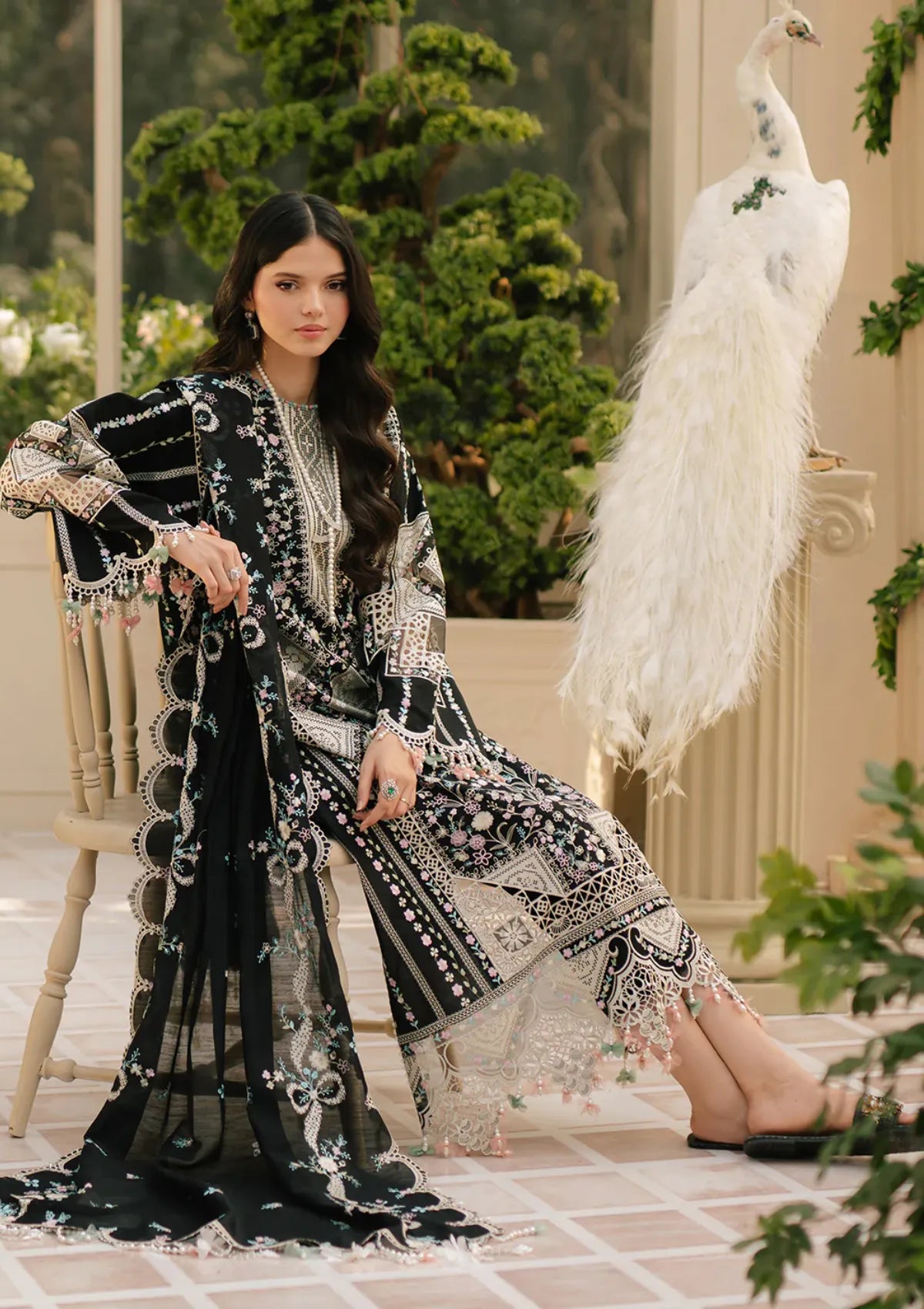 Bin Ilyas - Summer 3PC Embroidered Lawn Suit - AC0103