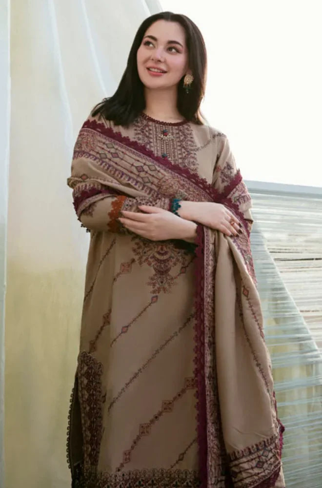 Zara Shahjahan Winter 3PC Dhanak Embroidered Suite -AC0721