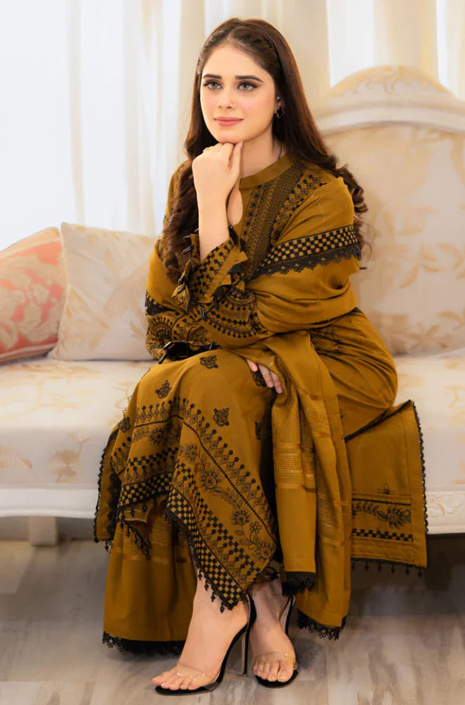 URGE Winter 3PC Dhanak Embroidered Suite -AC0908