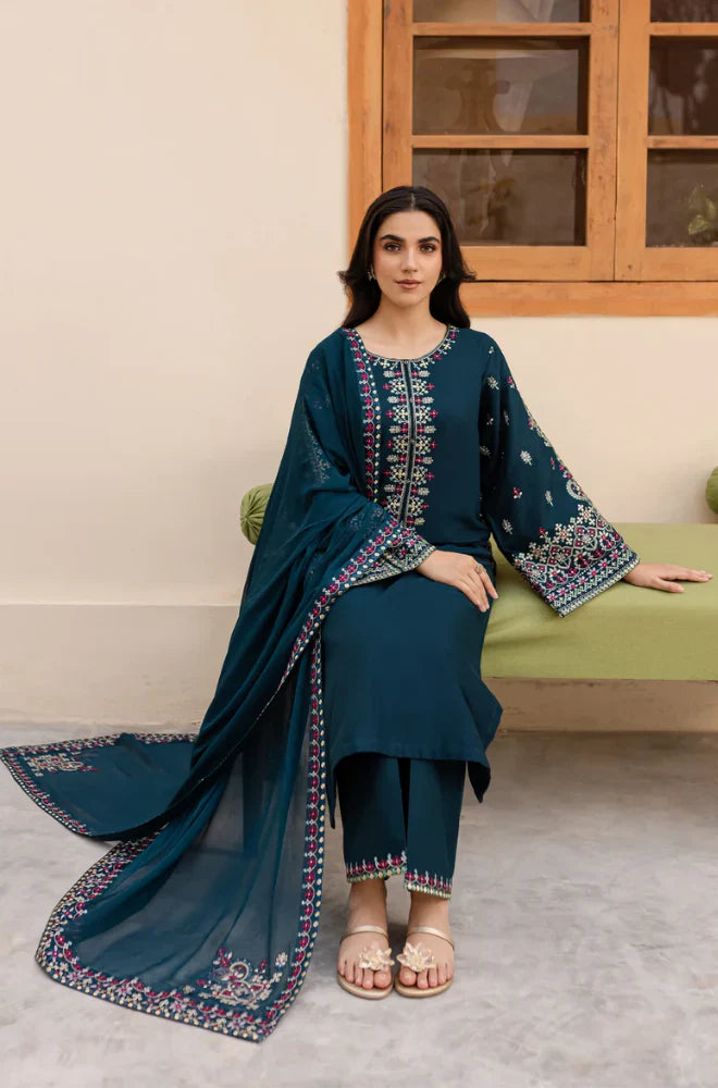 BATIK Winter 3PC Dhannak Embroidered Suite -AC0718